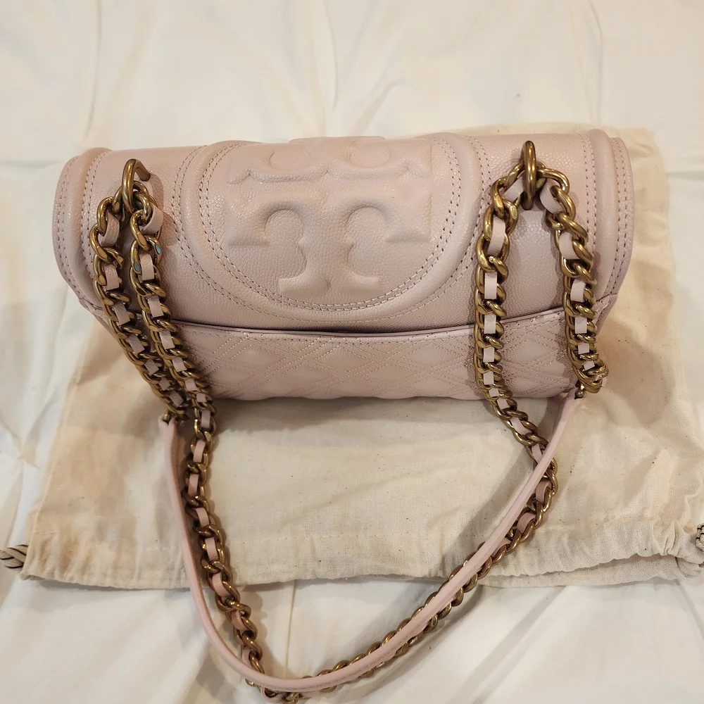 Tory Burch Pink Quilted Shoulder Bag with Gold Chain - BRAND NEW W TAG